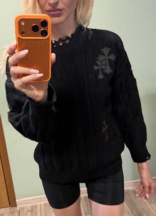 Светр в стилі chrome hearts