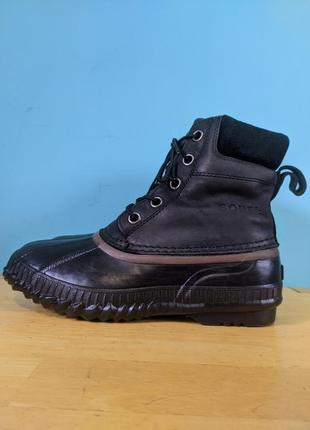 Ботинки кожаные резиновые непромокаемые sorel cheyanne, waterproof