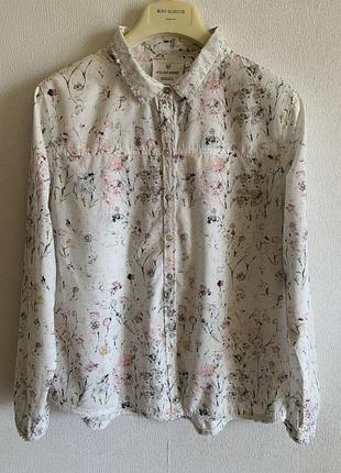 Блуза - рубашка atelier marée lina 100% органический хлопок бохо oversize l