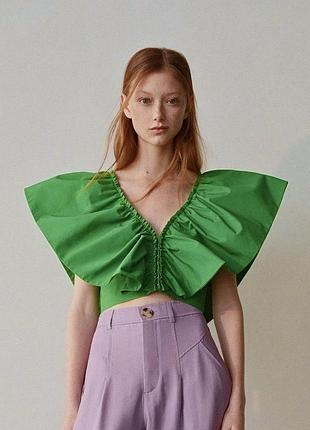 Блузка топ із воланами zara р.m