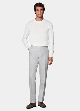 Suitsupply slim leg straight pants чоловічі льняні брюки штани