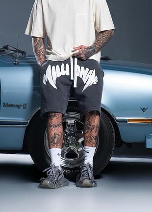 Shorts millionaire massive logo washed grey шорти six zeros