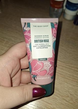 The body shop british rose shower scrub,50ml