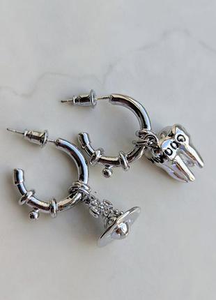 Сережки silver tooth vivienne westwood