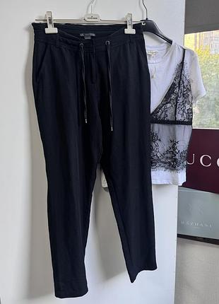 Жіночі повсякденні чорні штани armani exchange зі шнурком