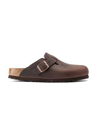 Шкіряні сабо клоги birkenstock boston oiled leather habana (оригінал)