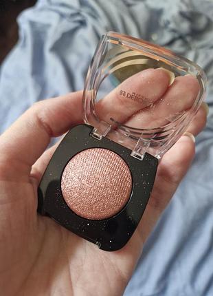Моно тени розовые золотистые deborah milano запеченные тени для век косметика