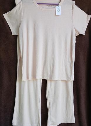 Костюм женский рубчик, нежно розовый,  eur 46-48, батл