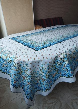 Італія🤩👌🇧🇬 велика, 148х220см., яскрава скатертина з чудовими квітами😍🤍🩵💙