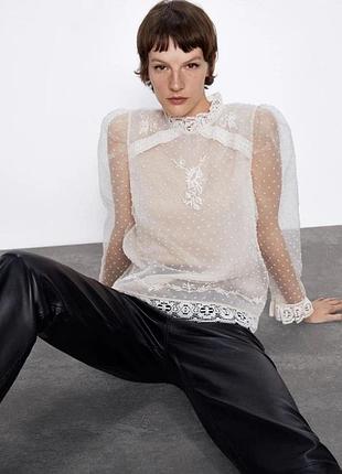 Прозора блуза блузка zara