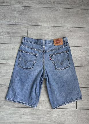 Джинсовые шорты багги левайс levis baggy size s с размер 164 см рост в винтажном стиле с классической пяткой карманным дизайном оригинал