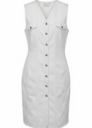 Білий сарафан casual by lindex 100% бавовна, розмір 42/m