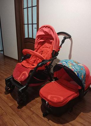 Коляска 2 в 1 concord fusion (sleeper 2.0) (немнежная) кораллового цвета