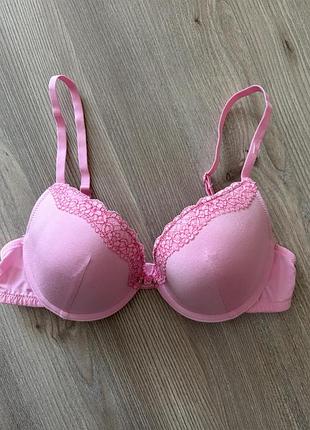 Рожевий бюст пуш ап з мереживом primark