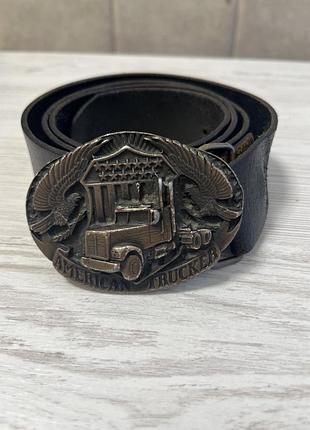 Чоловічий шкіряний ремінь american trucker