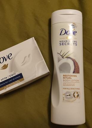 Набір dove: лосьйон для тіла та крем-мило