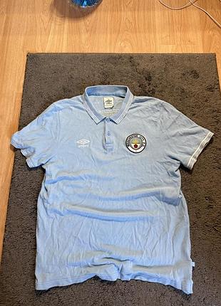 Футбольна джерсі футболка umbro manchester city