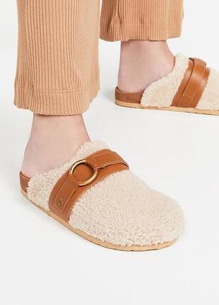 Мюлі з натуральної овчини see by chloé gema shearling mules