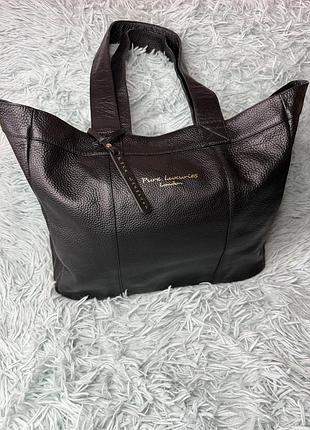 Велика шкіряна сумка шопер pure luxuries london