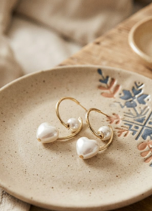 Серьги асимметричные комбинированные