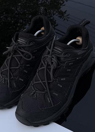 Чоловічі  трекінгові кросівки merrell gore-tex оригінал меррелл на мембрані на гортексі чорні водонепроникні тактичні похідні 46 29 см