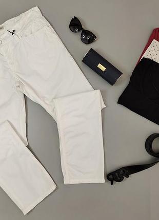Белые летние брюки primo emporio италия тонкий хлопок размер l/xl