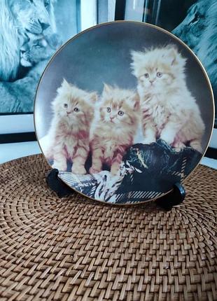 Декоративная тарелка из котика danbury mint "three bonny lassies" (кашата)