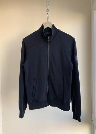 Чоловіча зіп кофта світшот на блискавці belstaff staplefield cotton loopback jersey modern zip-up stand collar sweatshirt cardigan 2016 s m