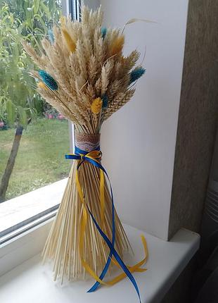 Букет -сніп з вибіленої пшениці