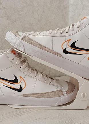 Nike blazer mid ’77 white/orange — оригінальні кросівки, 39 розмір (24,5 см)