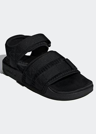 Adidas originals adilette 2.0 sandals black cg6623 35 36 жіночі літні спортивні повсякденні класичні комфортні спортивні сандалі чорні