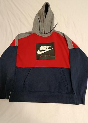 Nike air колор-блок худи (толстовка) - размер l - состояние отличное