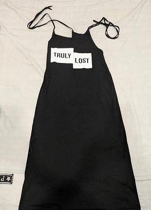 Платье миди wfc truly lost черная xs,