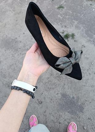Жіночі трендові балетки з бантиком чорні 36-41 р lemon