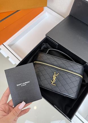 Сумка шкіряна чорна ysl
