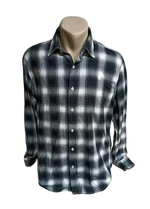 G-star raw мужская рубашка размер m черно белая в клетку