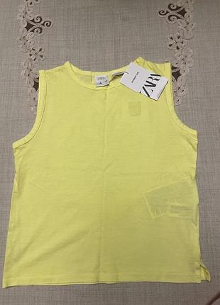 Стильна літня майка zara garment dye (нова з біркою)