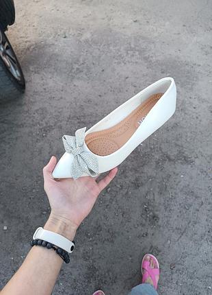 Женские балетки с бантиком lemon светлый беж 36-41