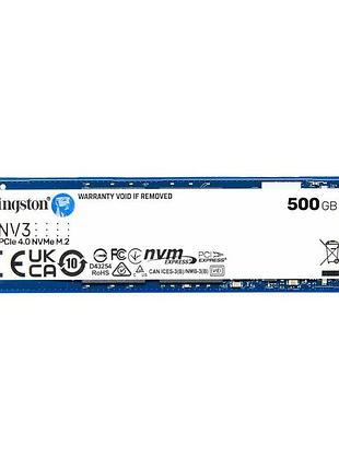 Накопичувач ssd m.2 kingston nv3 500gb nvme 2280 pcie 4.0 x4 3d nand
