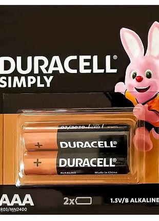 Батарейка duracell lr03 (аaa) mn2400 1x2 шт