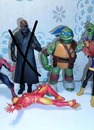 Фигурки коллекционные marvel, dc comics, spider man, ironman, teenage mutant ninja turts, tmnt