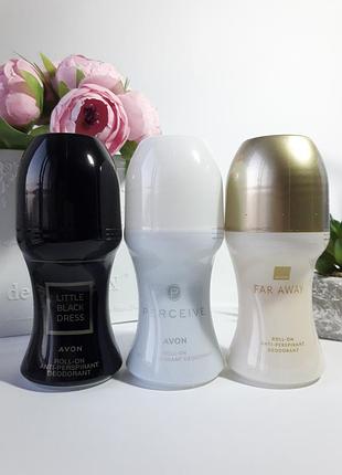 Набір кулькових дезодорантів для неї: far away,  little black dress,  perceive - avon/ ейвон