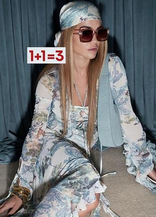 1+1=3 🎁 неймовірний сітчастий топ на зав'язках з оборками від rita ora x primark