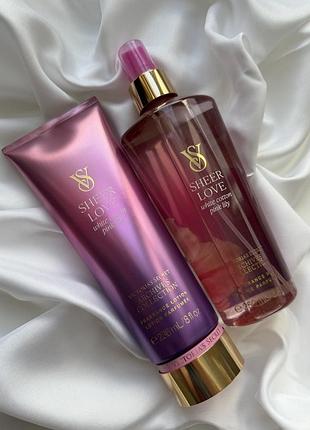 Набор городов спрей лосьон для тела victoria’s secret sheer love