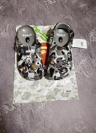 🔥 crocs bape black — чорні | розміри 39–44 | відправка по всій україні | унісекс взуття