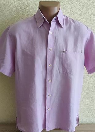 Рубашка льняная titto bluni размер l-xl/48-50