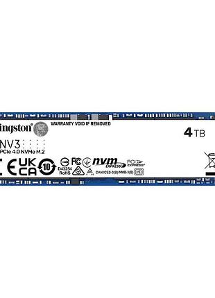 Накопичувач ssd m.2 kingston nv3 4000gb nvme 2280 pcie 4.0 x4 3d nand
