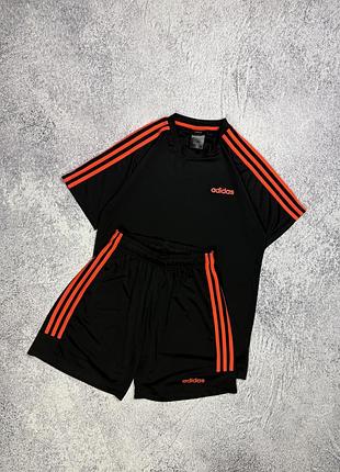 Чоловічий спортивний літній комплект / костюм adidas essentials