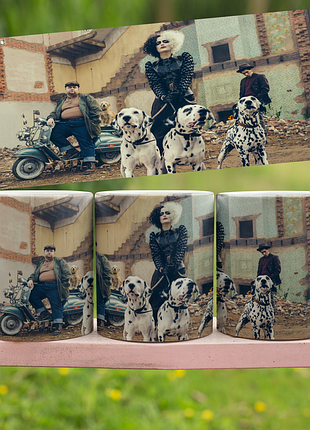 Керамическая чашка кружка с принтом cruella | круэлла 330мл (01)