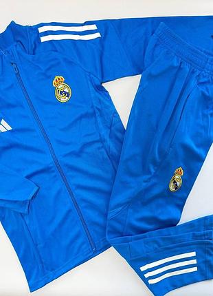 Детский тренировочный костюм фк реал мадрид adidas